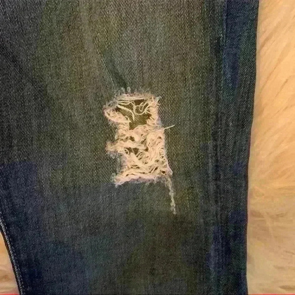 Current/Elliott The Stiletto 80s Distressed Mid Rise Jeans Womens 28 Medium Wash - Picture 5 of 13